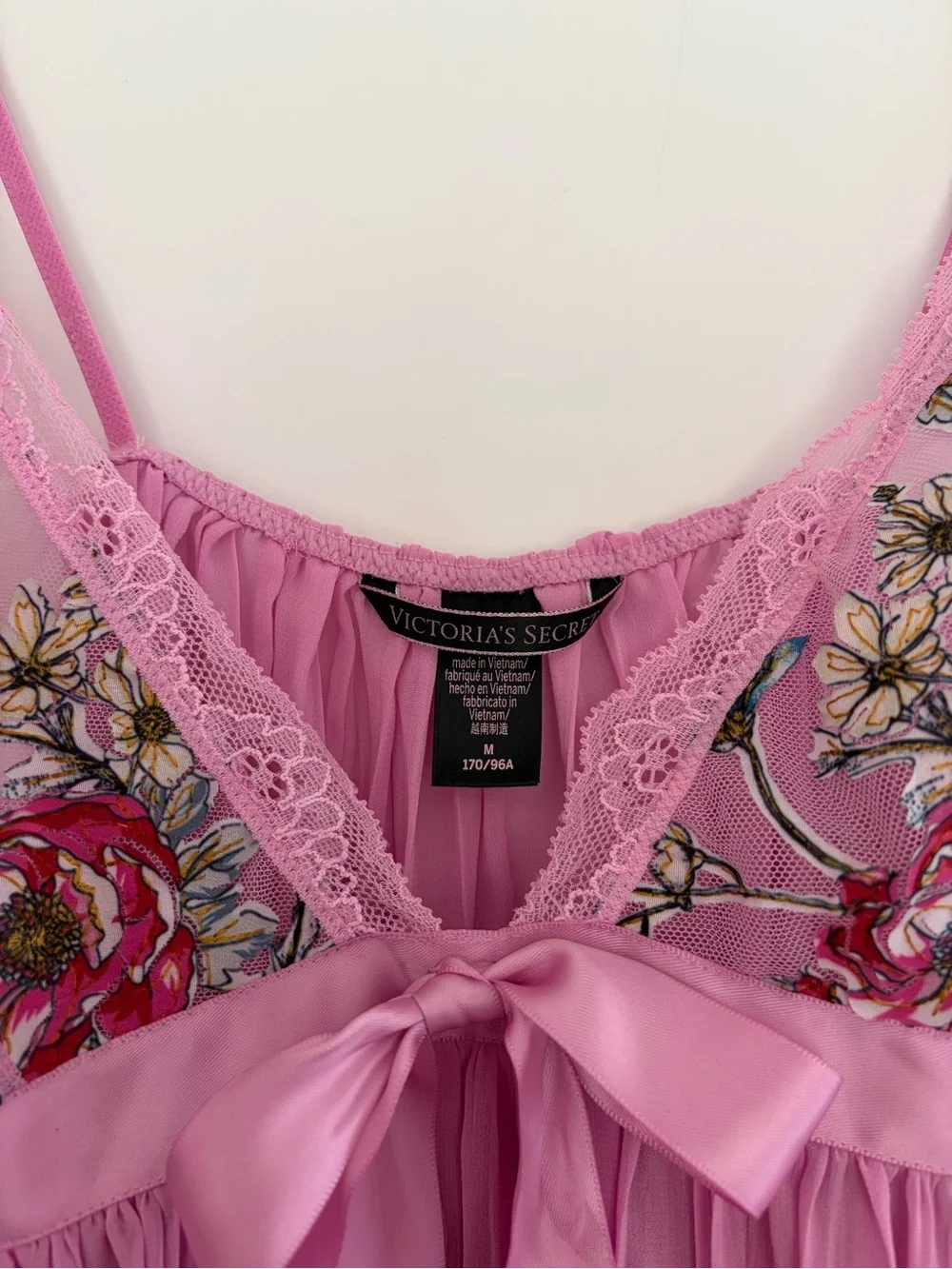 Victorias Secret Garden Party Pleated Babydoll Chemise Floral Coquette Fairy M